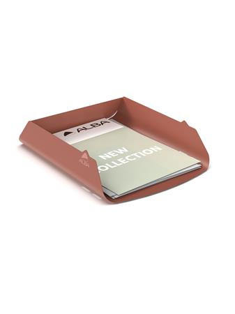 Odkladač, kovový, ALBA, terakota 2