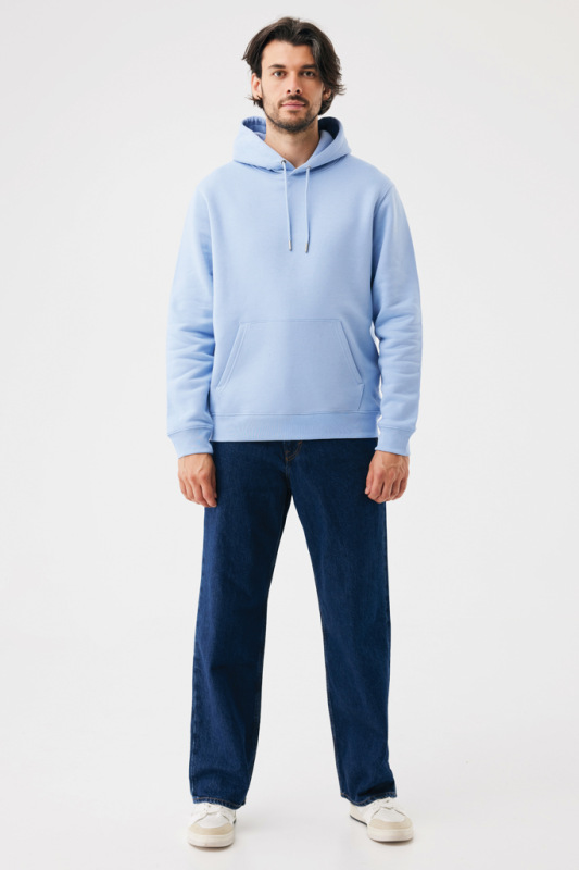 IQONIQ Joshua Unisex mikina s kapucňou z rec. bavlny sky blue XXS 6