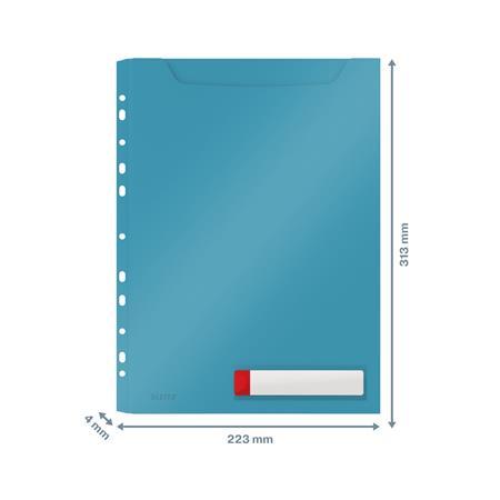 Euroobal, s dierovaním, A4 maxi, LEITZ "Cosy Privacy", matná modrá 4