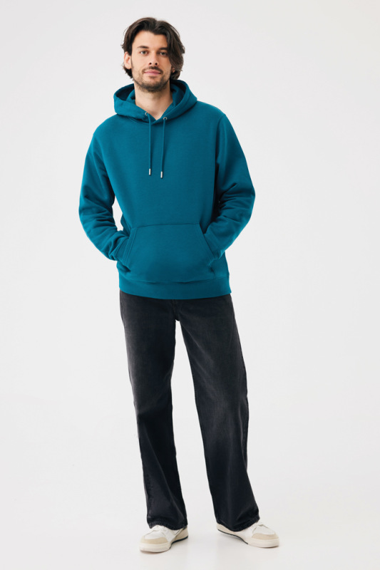 IQONIQ Joshua Unisex mikina s kapucňou z rec. bavlny dark teal XL 5