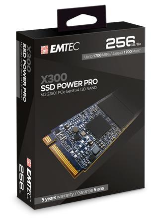 SSD (interná pamäť), 256GB, M2 NVMe, 1700/1000 MB/s, EMTEC "X300" 2