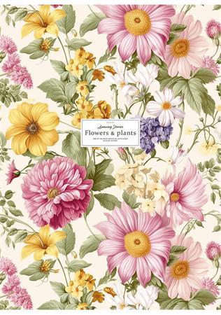 Zošit, A4, štvorčekový, 80 listov, SHKOLYARYK "Flowers and plants", mix 1