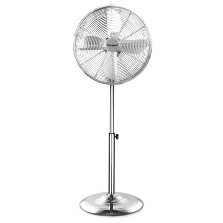 Stojací ventilátor, 40 cm, 50 W, TECHWOOD, chróm