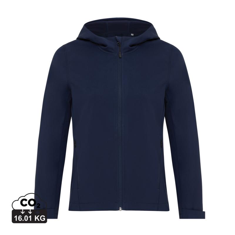 Dámska soft shell bunda IQONIQ Makalu z recykl. polyesteru námornícka modrá M