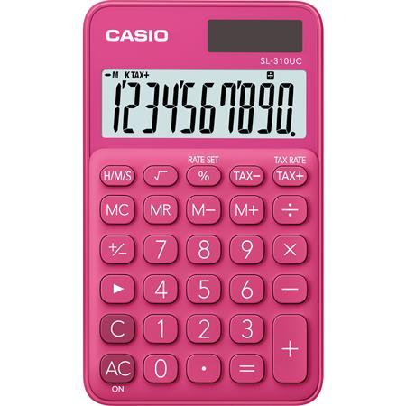 Kalkulačka, vrecková, 10-miestny displej, CASIO "SL 310", ružová 1