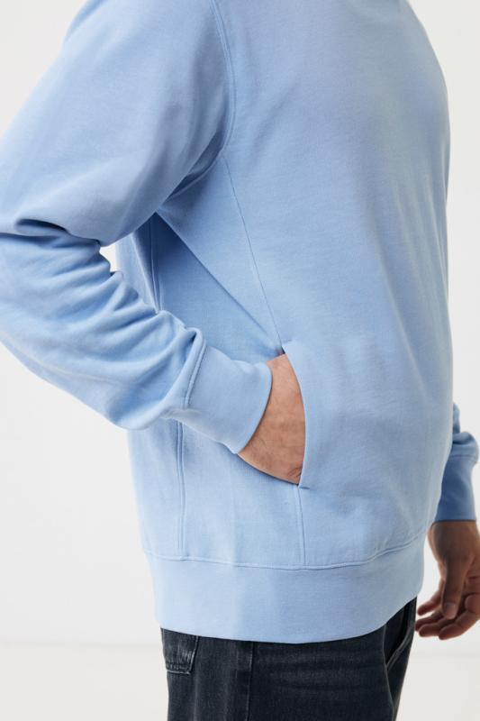 Mikina s bočnými vreckami IQONIQ Yengo z rec. bavlny sky blue XL 16