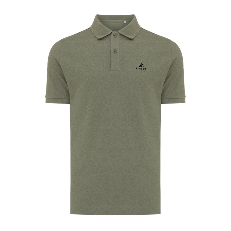 Polo tričko IQONIQ Yosemite z recykl. bavlny heather green S 3