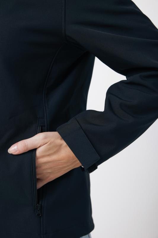 Dámska soft shell bunda IQONIQ Makalu z recykl. polyesteru čierna XXL 11