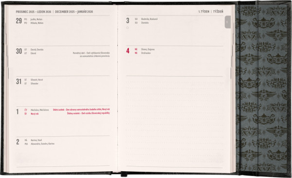 NOTIQUE Týždenný magnetický diár Harry Potter – Lumos 2026, 11 x 16 cm 1