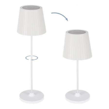 Stolová lampa, nabíjateľná, USB, LED 3,8W EGLO "Cabozo", biela 2