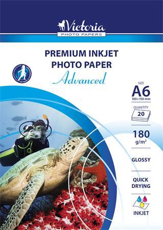 Fotopapier, pre atramentovú tlač, 10x15 cm, 180 g, vysokolesklý, VICTORIA "Advanced" 1