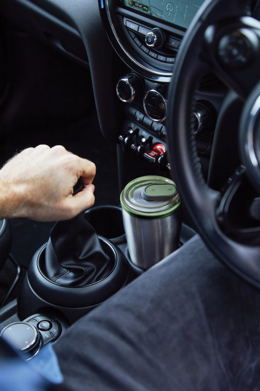 Cestovný nerezový termo hrnček 600ml Black+Blum olivovo zelená 10