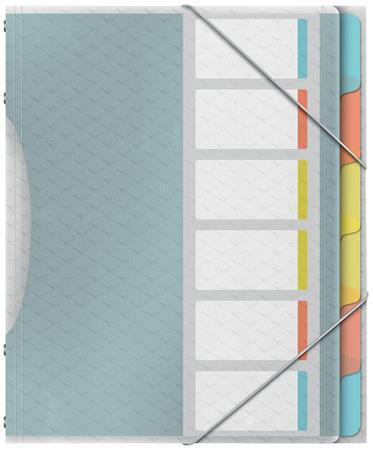 Triediace dosky, A4, 6 hárkov, plast, ESSELTE "Colour’Ice", priehľadná 1