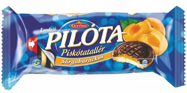 GYŐRI Čokopiškóty "Pilóta", 147g, marhuľa 1
