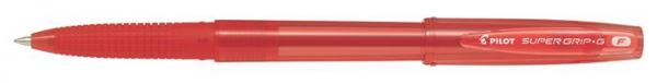 Guľôčkové pero, 0,22 mm, s vrchnákom, PILOT "Super Grip G", červené 2