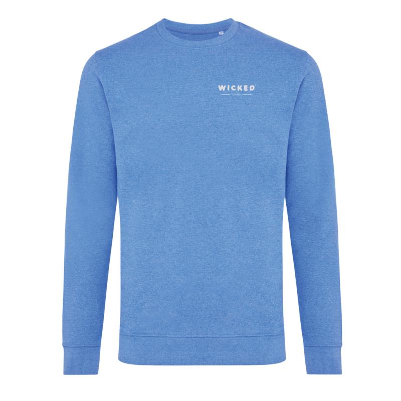Nefarbená mikina IQONIQ Denali z recykl. bavlny heather blue XS 4