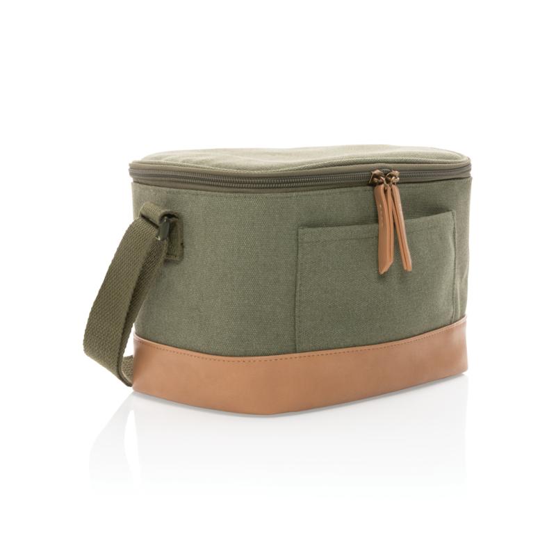 Malá chladiaca taška Impact z 16 oz. recykl. canvas AWARE™ zelená 1
