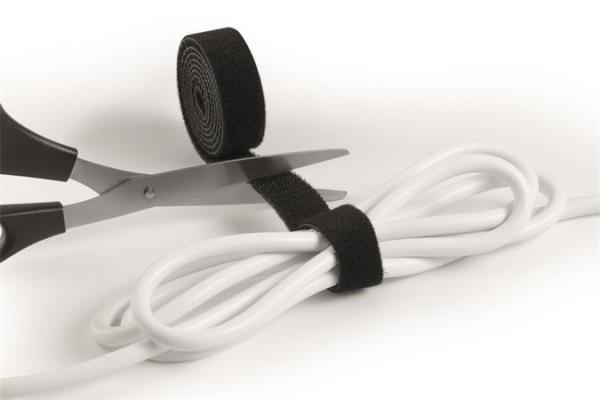 Káblová spona, so suchým zipsom, DURABLE "CAVOLINE® Grip 20", čierna 3