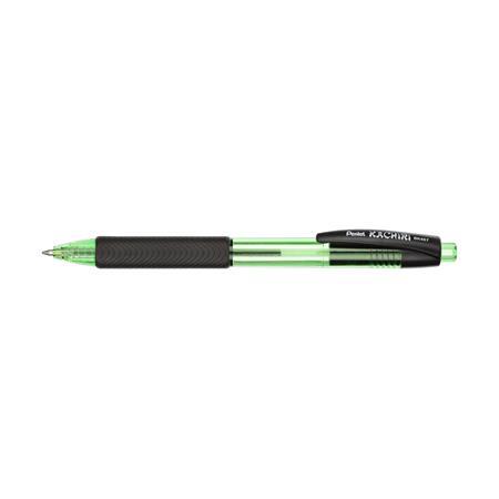 Guľôčkové pero, 0,35 mm, stláčací mechanizmus, PENTEL "Kachiri BK457", zelená 1