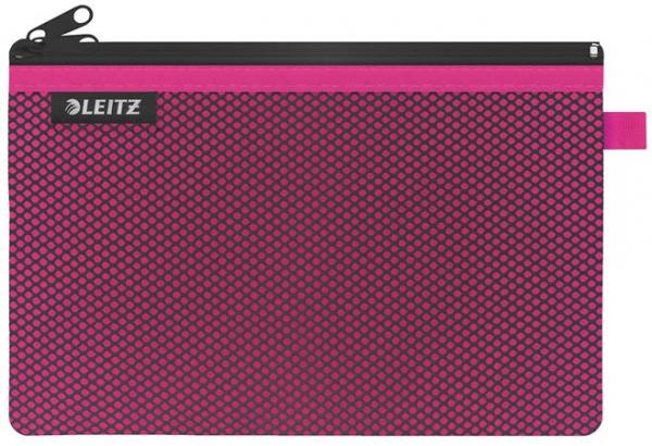 Dvojité textilné puzdro, veľkosť L, LEITZ "Wow", ružová 1