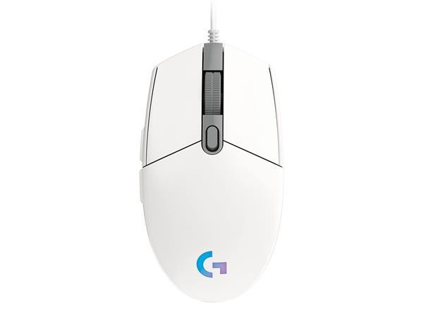 Myš, drôtová, optická, USB, herná, LOGITECH, "G102 Prodigy", biela 1