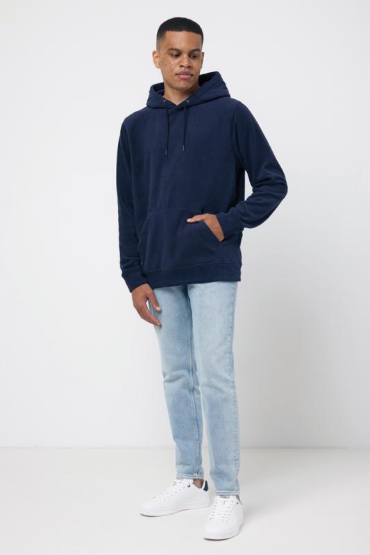 Micro fleece mikina IQONIQ Trivor z recykl. polyesteru námornícka modrá XXL 5