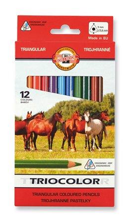 KOH-I-NOOR Farebné ceruzky KOH 3142/12 Triocolor, kôň 1