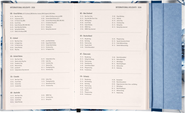 NOTIQUE Týždenný magnetický diár Porcelánový kvet 2026, 11 x 16 cm 5