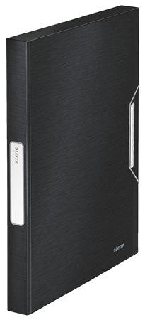 Doska s gumičkou, 30 mm, PP, A4, LEITZ "Style Jumbo", saténovo čierna 1