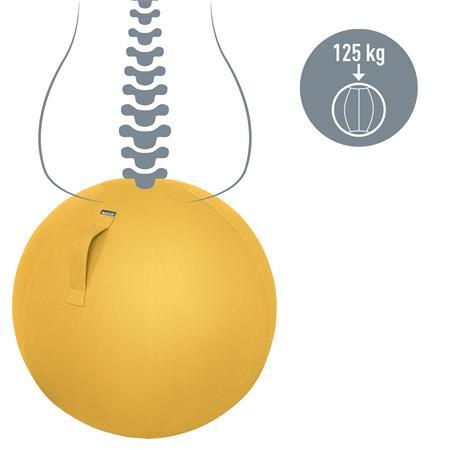 Gymnastická lopta na sedenie, LEITZ "Ergo Cosy", teplá žltá 3