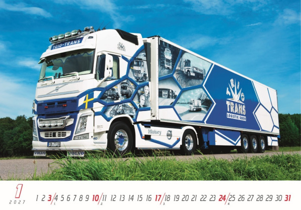 Nástenný kalendár Trucks 2027 2