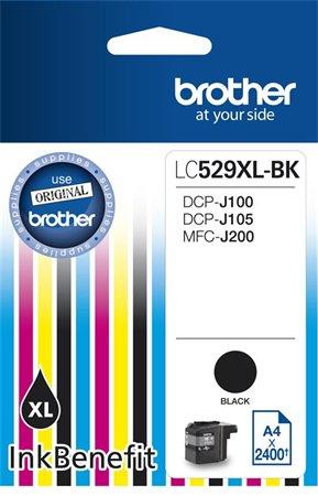 LC529XLB Náplň k tlačiarni DCP-J100, J105, BROTHER čierna, 2400 strán
