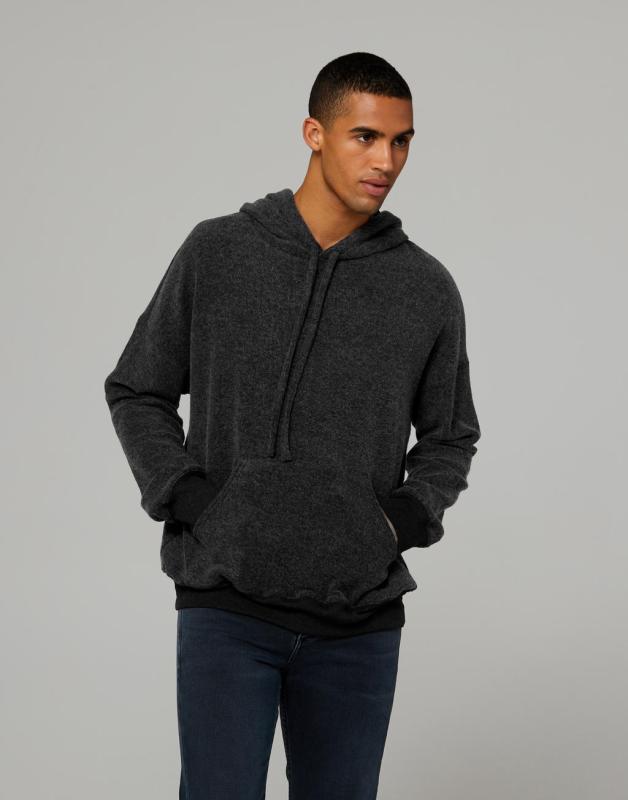 Unisex semišový fleece kapucňou 3