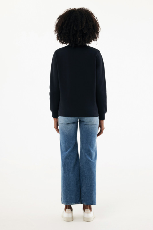 IQONIQ Elgon sveter s krátkym zipsom z recyklovanej bavlny čierna XS 12