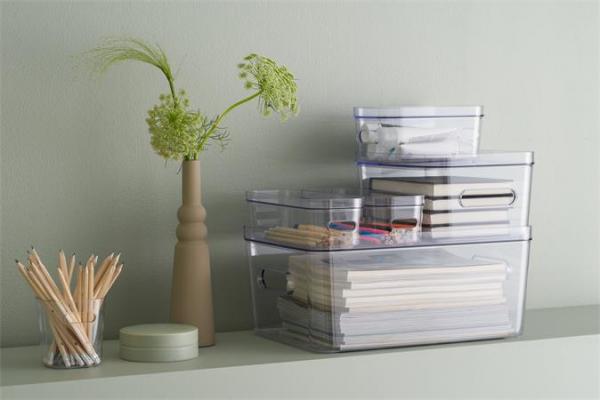 Úložný box, plastový, 1,5 l, SMARTSTORE "Compact Clear S", priehľadný 3