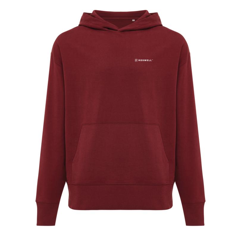 Mikina s kapucňou IQONIQ Yoho relaxed fit z recykl. bavlny vínovo červená L 3