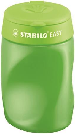 Strúhadlo, trojdierkové, so zásobníkom, pre pravákov, STABILO "Easy", zelené