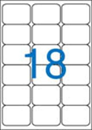 Etikety, univerzálne, 63,5x46,6 mm, VICTORIA, 1800 etikiet/bal 1