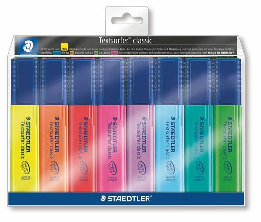 Zvýrazňovač, sada, 1-5 mm, STAEDTLER "Textsurfer Classic", 8 rôznych farieb 1