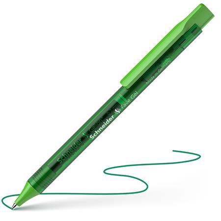 Gélové pero, 0,4 mm, stláčací mechanizmus, SCHNEIDER "Fave Gel", zelené 3