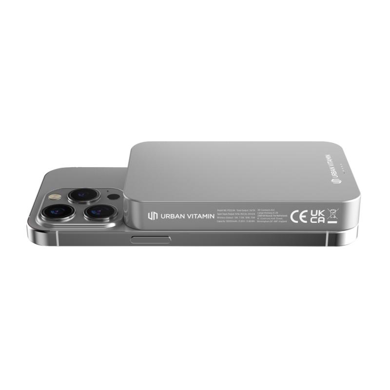 Powerbanka 10000mAh Urban Vitamin Compton z RCS alu a plastu strieborná 12