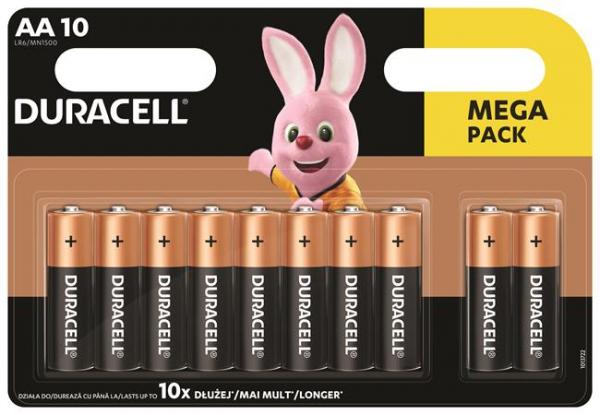 Batéria, tužková AA, 10ks, DURACELL "Basic" 1