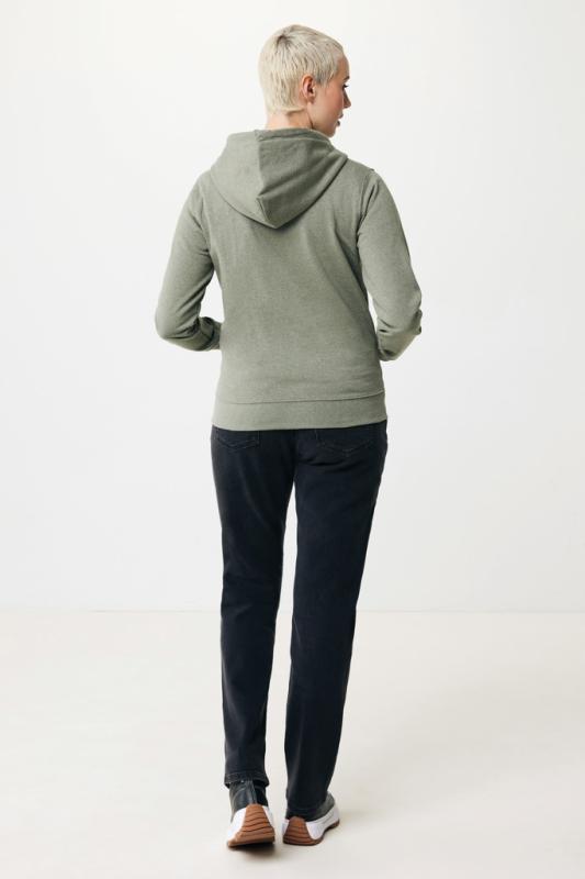 Mikina na zips s kapucňou IQONIQ Abisko z recykl. bavlny heather green XXS 8