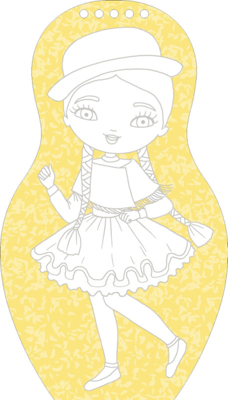 Obliekame bábiky na KARNEVAL – Maľovanky 2