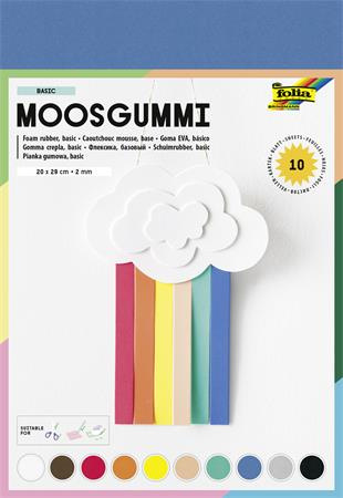 Moosguma, 20x29 cm, 10 listov, FOLIA "Basic", 10 rôznych farieb