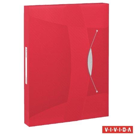 Doska s gumičkou, 40 mm, PP, A4, ESSELTE "Vivida Jumbo", Vivida červená 1