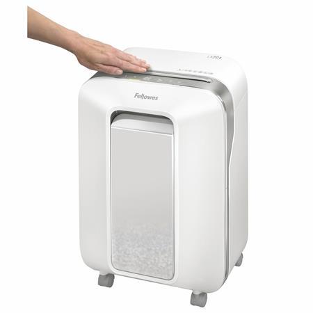 Skartovací stroj, mikro krížový rez, 11 listov, FELLOWES "Powershred LX201", biela 3