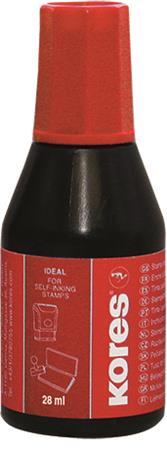 Pečiatková farba, 28 ml, KORES, červená 1