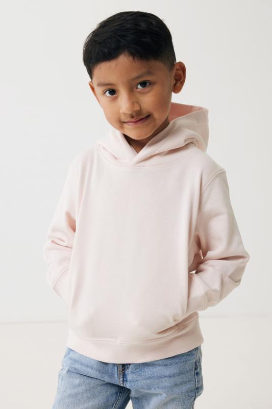 Detská mikina s bočnými vreckami IQONIQ Yengo z rec. bavlny cloud pink 3-4r (98-104cm) 16
