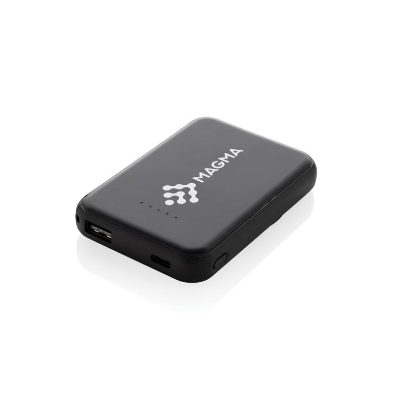 Magnetická powerbanka Stellar 5000mAh 5W z RCS plastu čierna 8